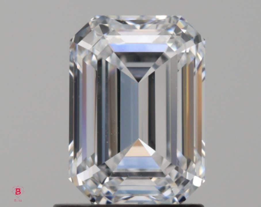 1.5 Carat Emerald Lab Diamond with  Cut Diamond in 14KT  view 1
