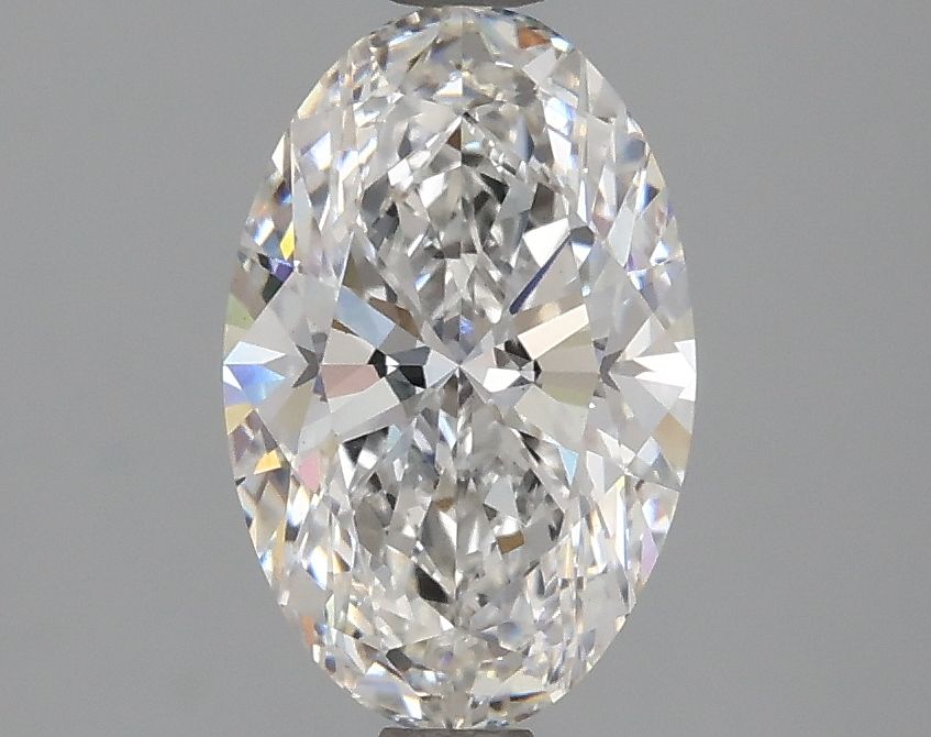 1.63 Carat Oval Lab Diamond with  Cut Diamond in 14KT  view 1
