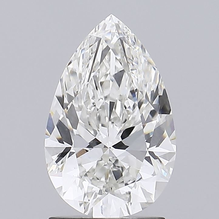 1.89 Carat Pear Lab Diamond with  Cut Diamond in 14KT  view 1
