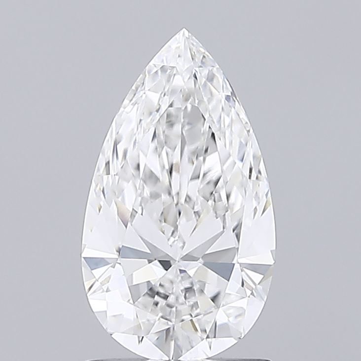 1.37 Carat Pear Lab Diamond with  Cut Diamond in 14KT  view 1
