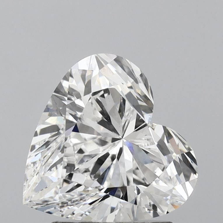 2.01 Carat Heart Lab Diamond with  Cut Diamond in 14KT  view 1
