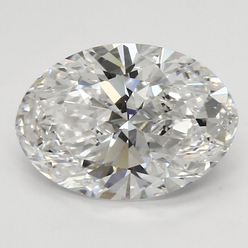 2.56 Carat Oval Lab Diamond with  Cut Diamond in 14KT  view 1

