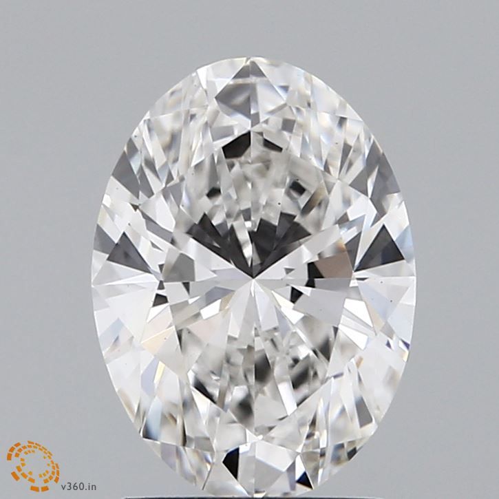 2.0 Carat Oval Lab Diamond with  Cut Diamond in 14KT  view 1
