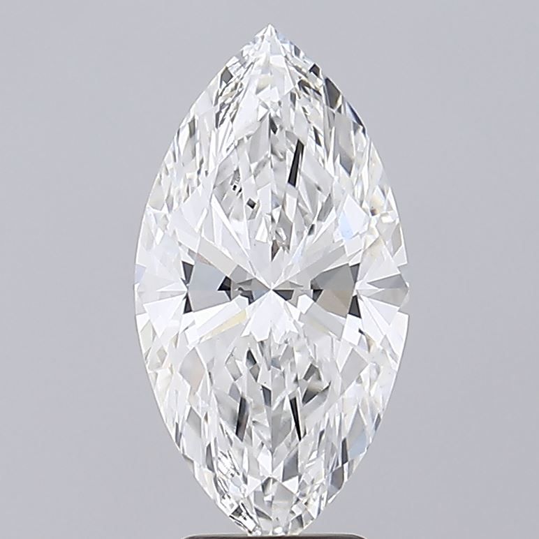 4.21 Carat Marquise Lab Diamond with  Cut Diamond in 14KT  view 1
