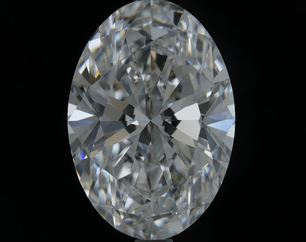 4.01 Carat Oval Lab Diamond with  Cut Diamond in 14KT  view 1

