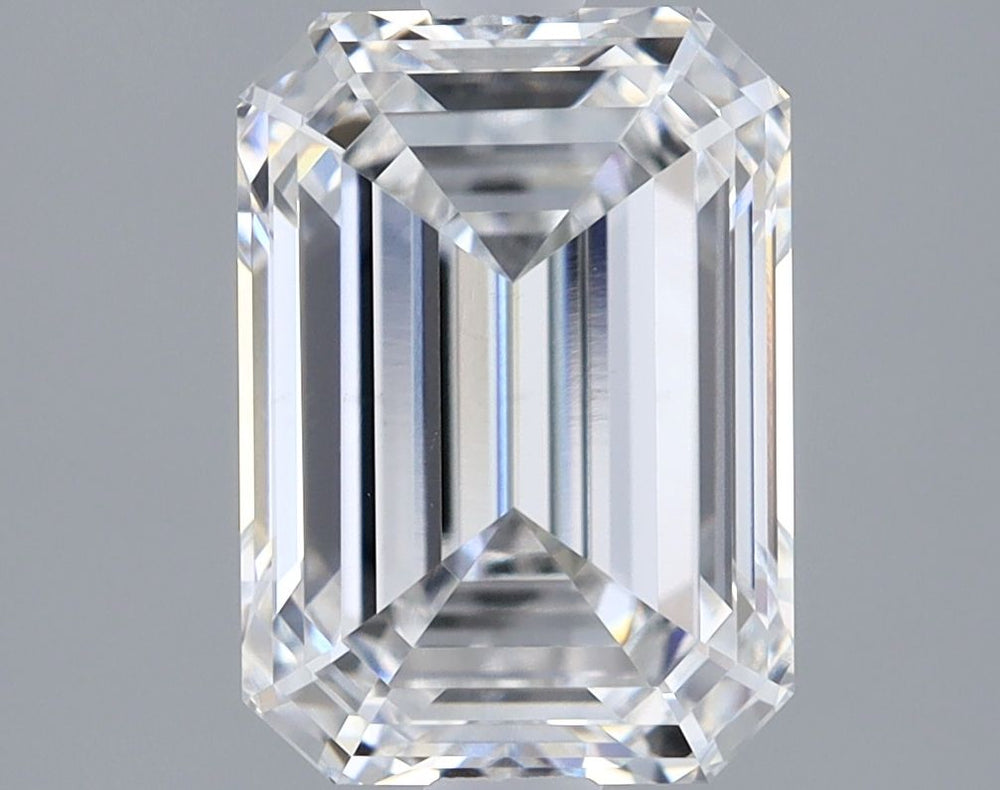 2.27 Carat Emerald Lab Diamond with  Cut Diamond in 14KT  view 1
