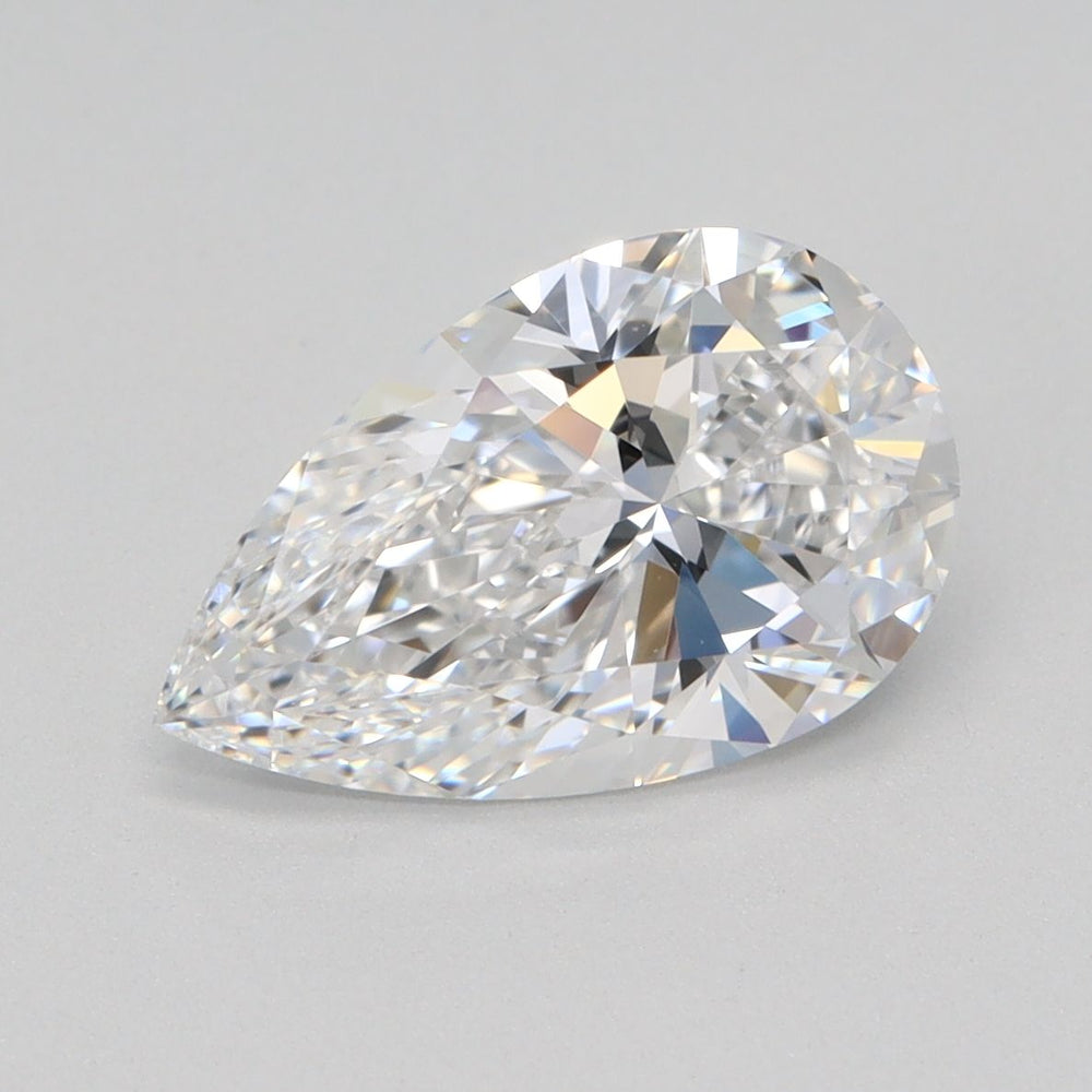1.55 Carat Pear Lab Diamond with  Cut Diamond in 14KT  view 1
