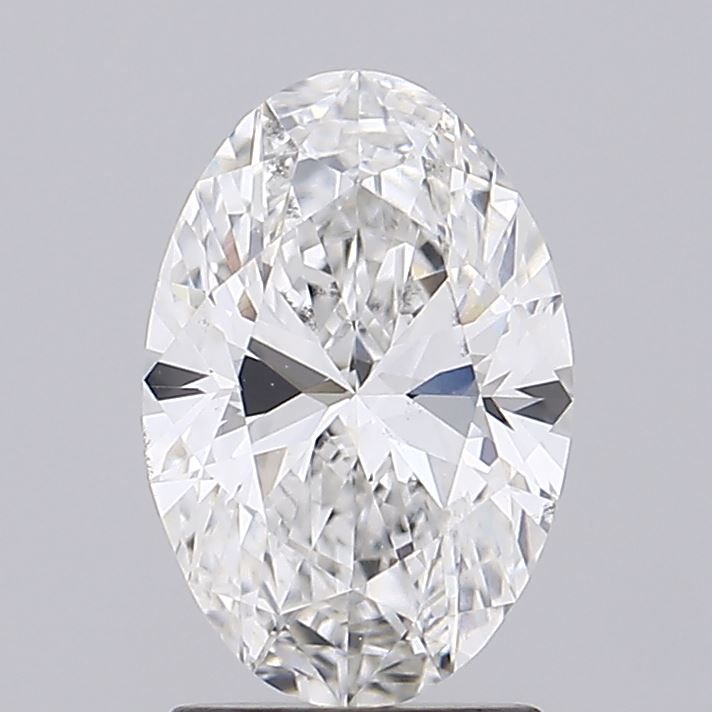 1.8 Carat Oval Lab Diamond with  Cut Diamond in 14KT  view 1
