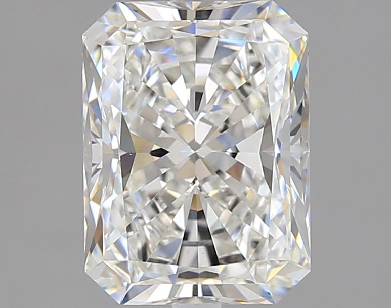 2.03 Carat Radiant Lab Diamond with  Cut Diamond in 14KT  view 1

