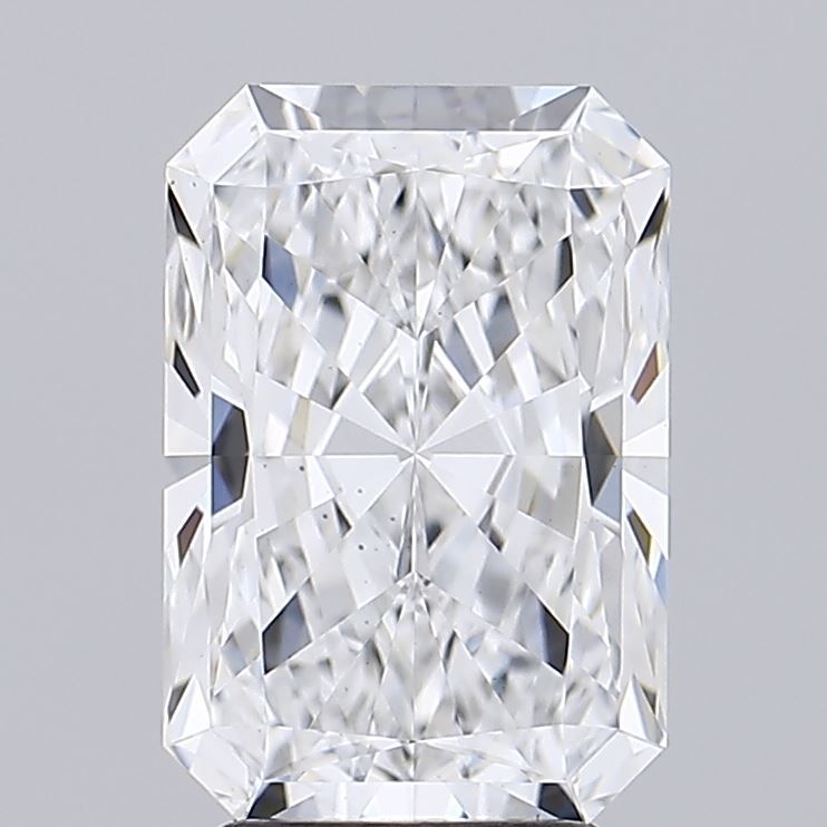 3.58 Carat Radiant Lab Diamond with  Cut Diamond in 14KT  view 1

