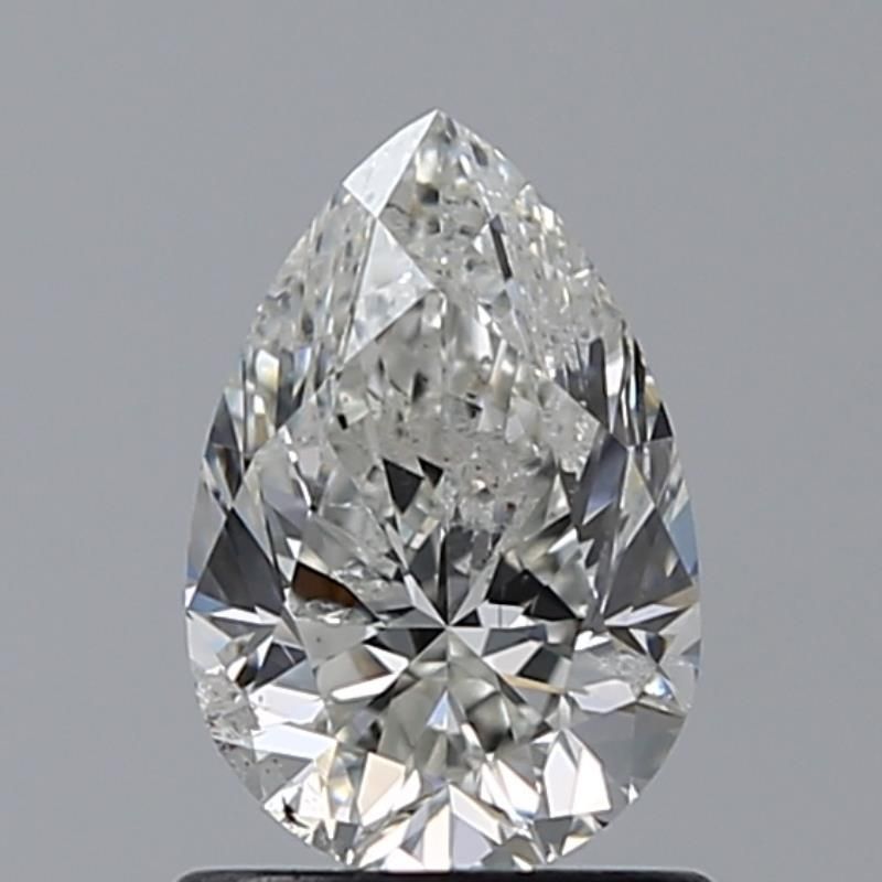1.0 Carat Pear Natural Diamond with  Cut Diamond in 14KT  view 1
