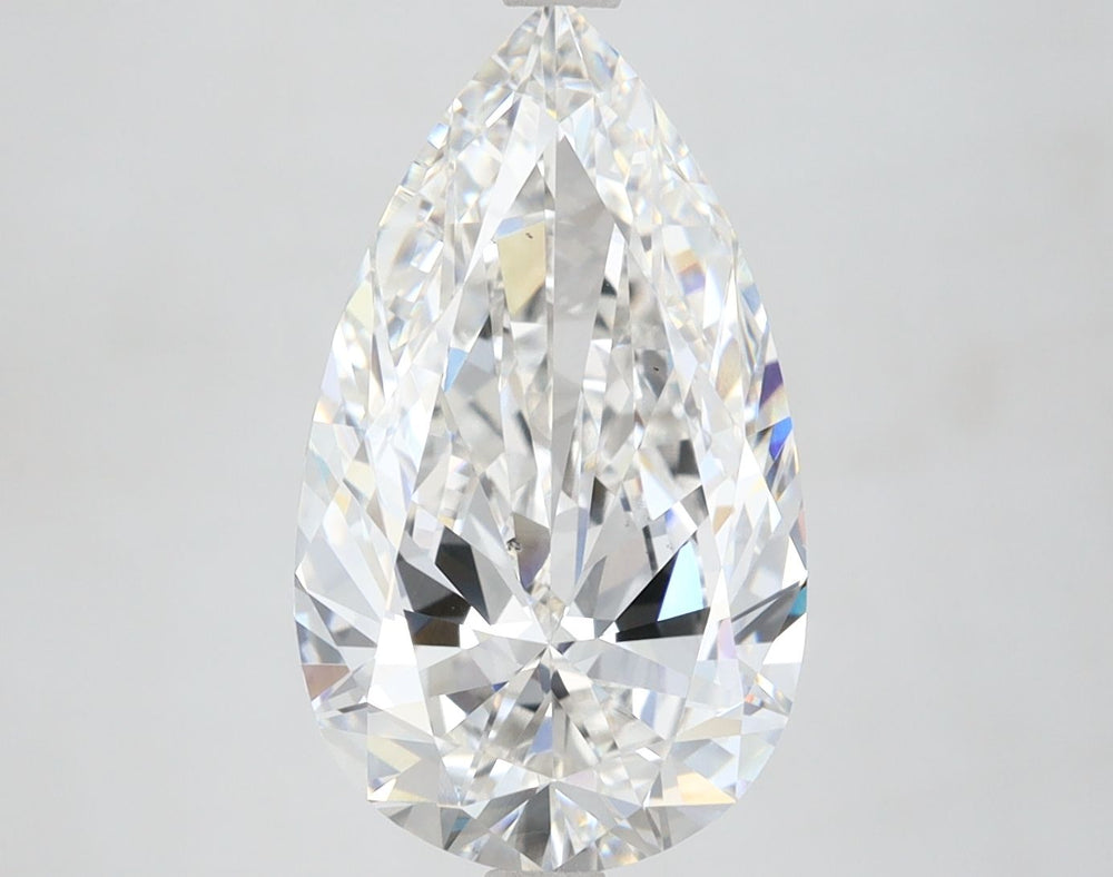 4.13 Carat Pear Lab Diamond with  Cut Diamond in 14KT  view 1
