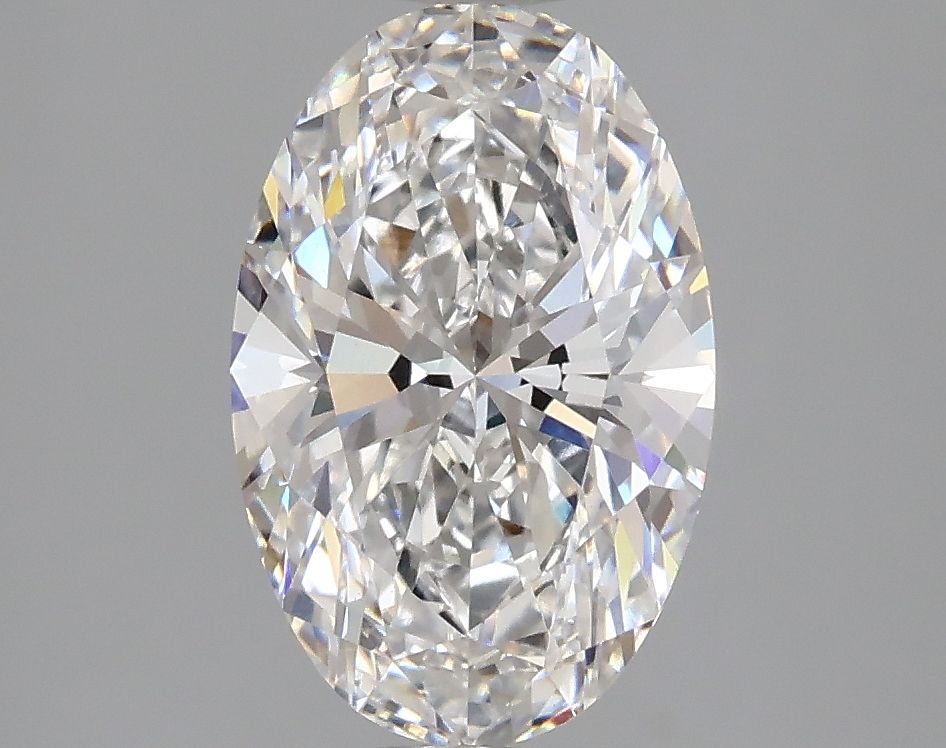 2.35 Carat Oval Lab Diamond with  Cut Diamond in 14KT  view 1

