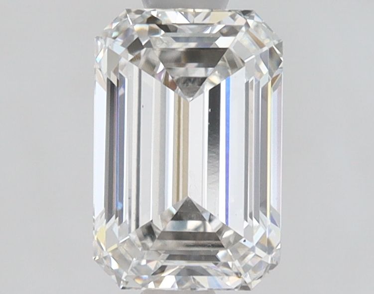 1.04 Carat Emerald Lab Diamond with  Cut Diamond in 14KT  view 1
