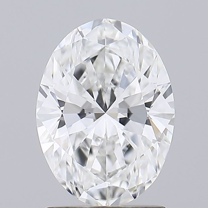 1.51 Carat Oval Lab Diamond with  Cut Diamond in 14KT  view 1
