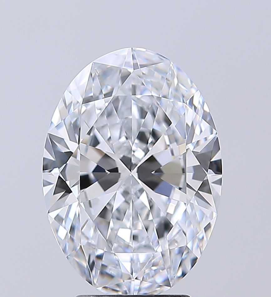 3.55 Carat Oval Lab Diamond with  Cut Diamond in 14KT  view 1
