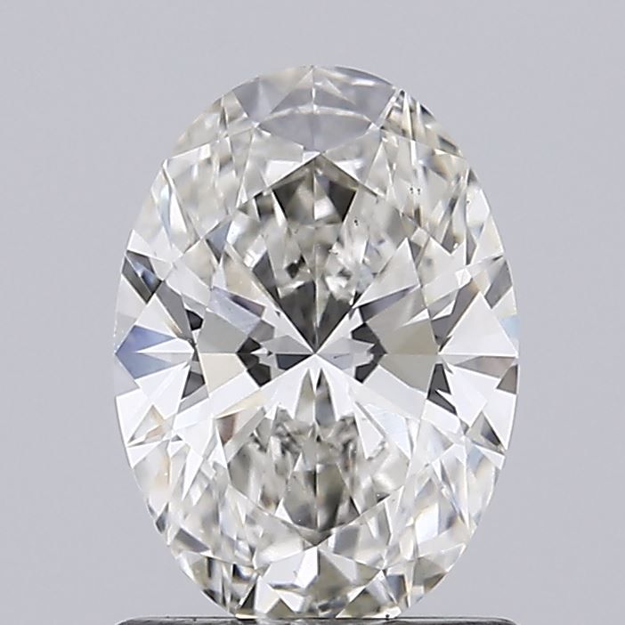 1.01 Carat Oval Lab Diamond with  Cut Diamond in 14KT  view 1
