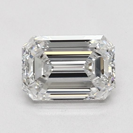 1.02 Carat Emerald Lab Diamond with  Cut Diamond in 14KT  view 1
