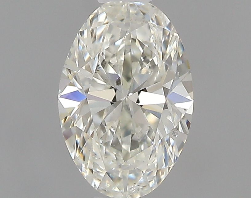 0.4 Carat Oval Natural Diamond with  Cut Diamond in 14KT  view 1
