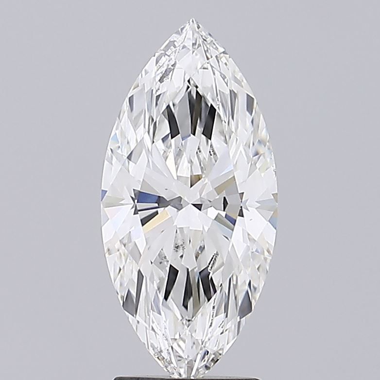 2.61 Carat Marquise Lab Diamond with  Cut Diamond in 14KT  view 1
