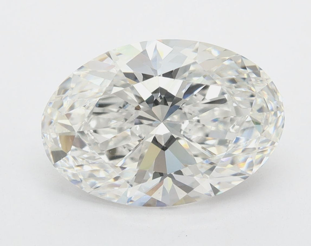 2.1 Carat Oval Lab Diamond with  Cut Diamond in 14KT  view 1
