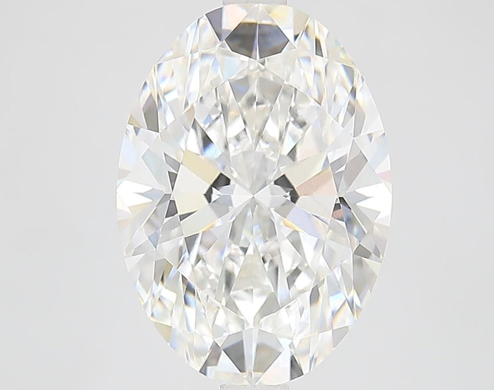 4.24 Carat Oval Lab Diamond with  Cut Diamond in 14KT  view 1

