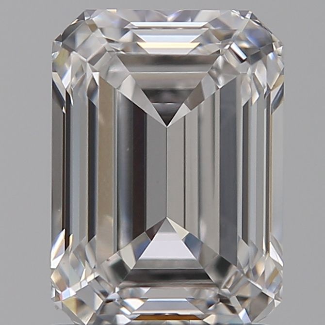 1.66 Carat Emerald Lab Diamond with  Cut Diamond in 14KT  view 1
