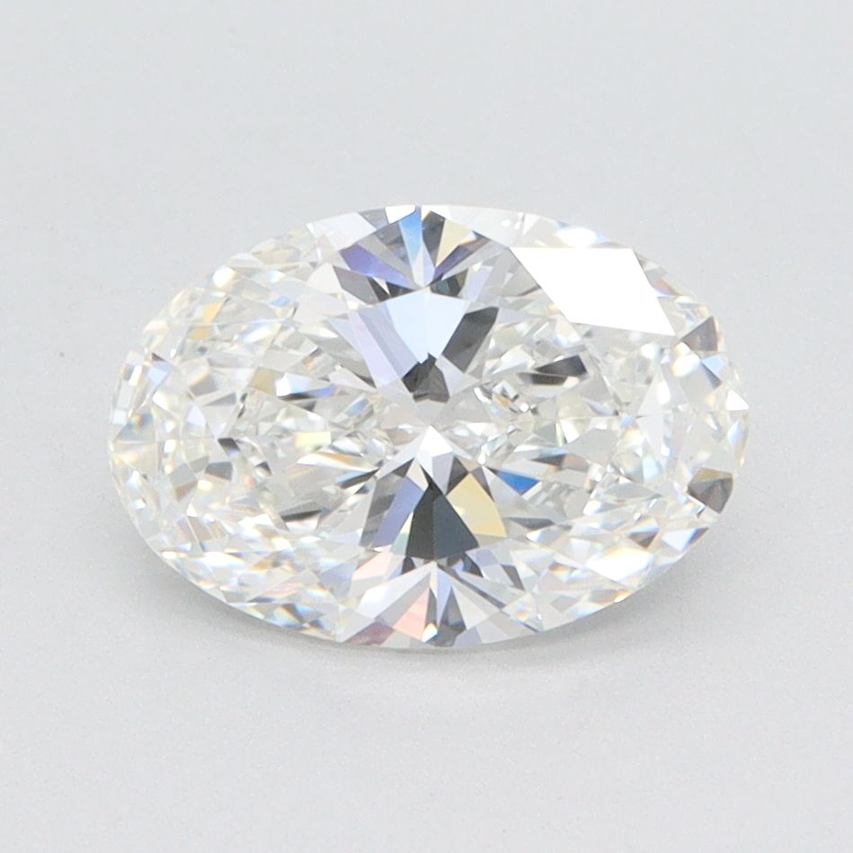 1.49 Carat Oval Lab Diamond with  Cut Diamond in 14KT  view 1
