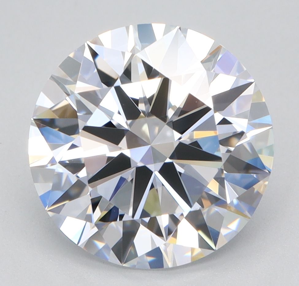 3.01 Carat Round Lab Diamond with  Cut Diamond in 14KT  view 1
