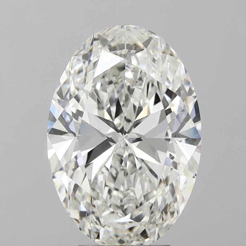 5.55 Carat Oval Lab Diamond with  Cut Diamond in 14KT  view 1
