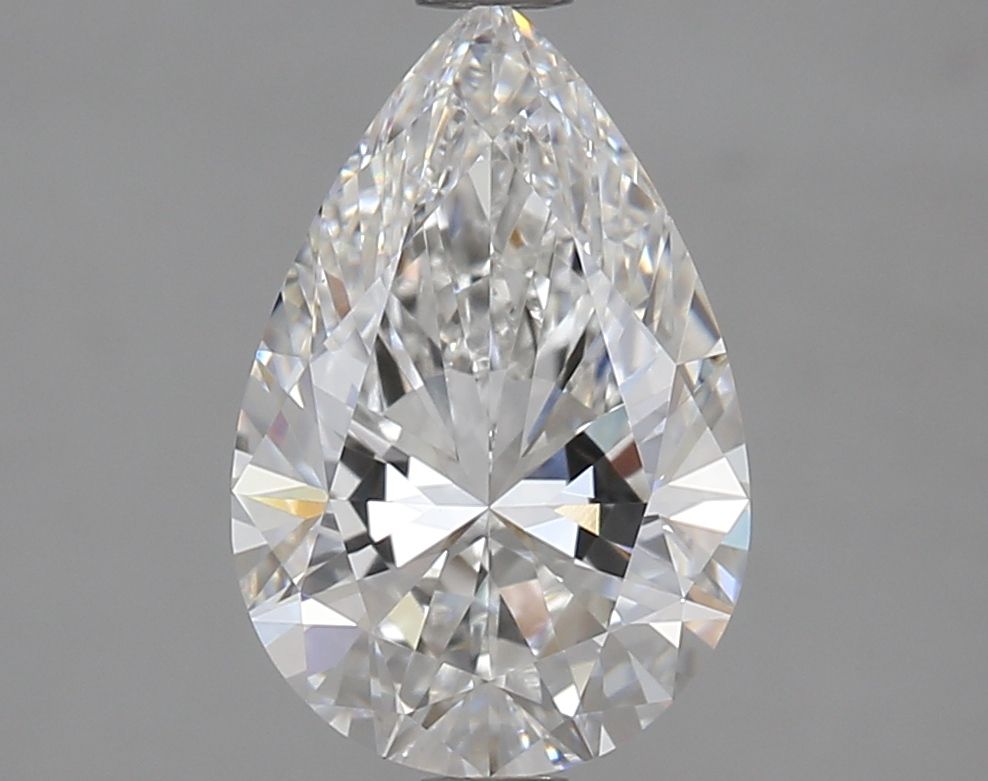 2.13 Carat Pear Lab Diamond with  Cut Diamond in 14KT  view 1
