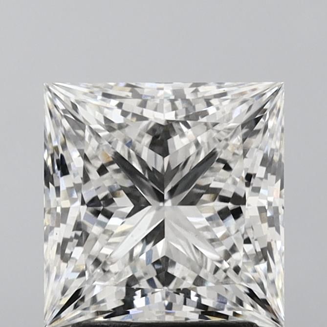 3.1 Carat Princess Lab Diamond with  Cut Diamond in 14KT  view 1
