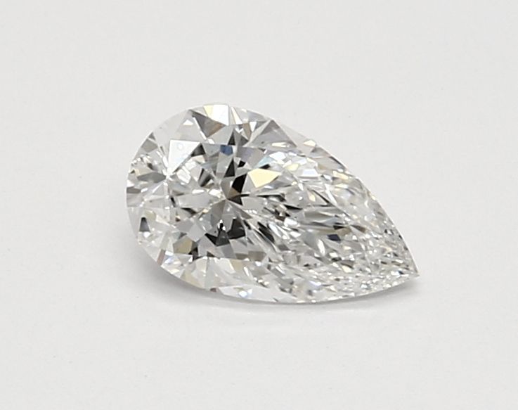 0.61 Carat Pear Lab Diamond with  Cut Diamond in 14KT  view 1

