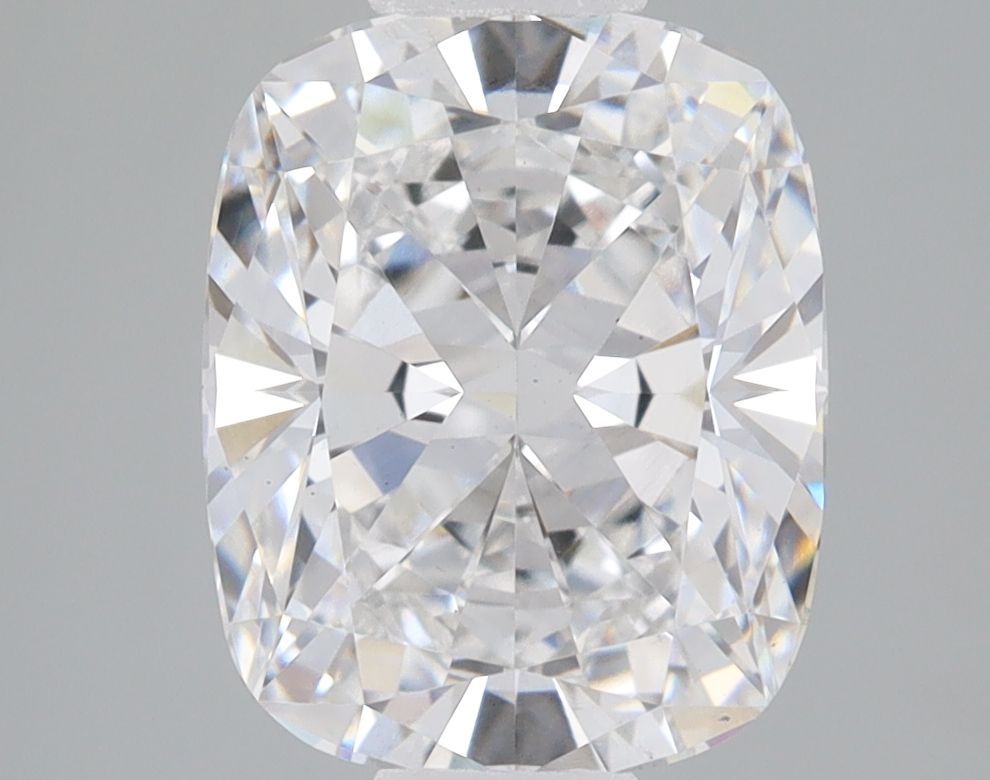 2.56 Carat Cushion Lab Diamond with  Cut Diamond in 14KT  view 1
