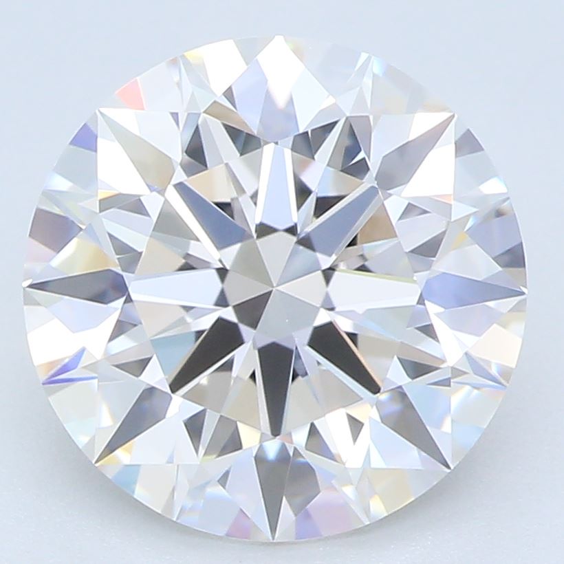 2.15 Carat Round Lab Diamond with  Cut Diamond in 14KT  view 1

