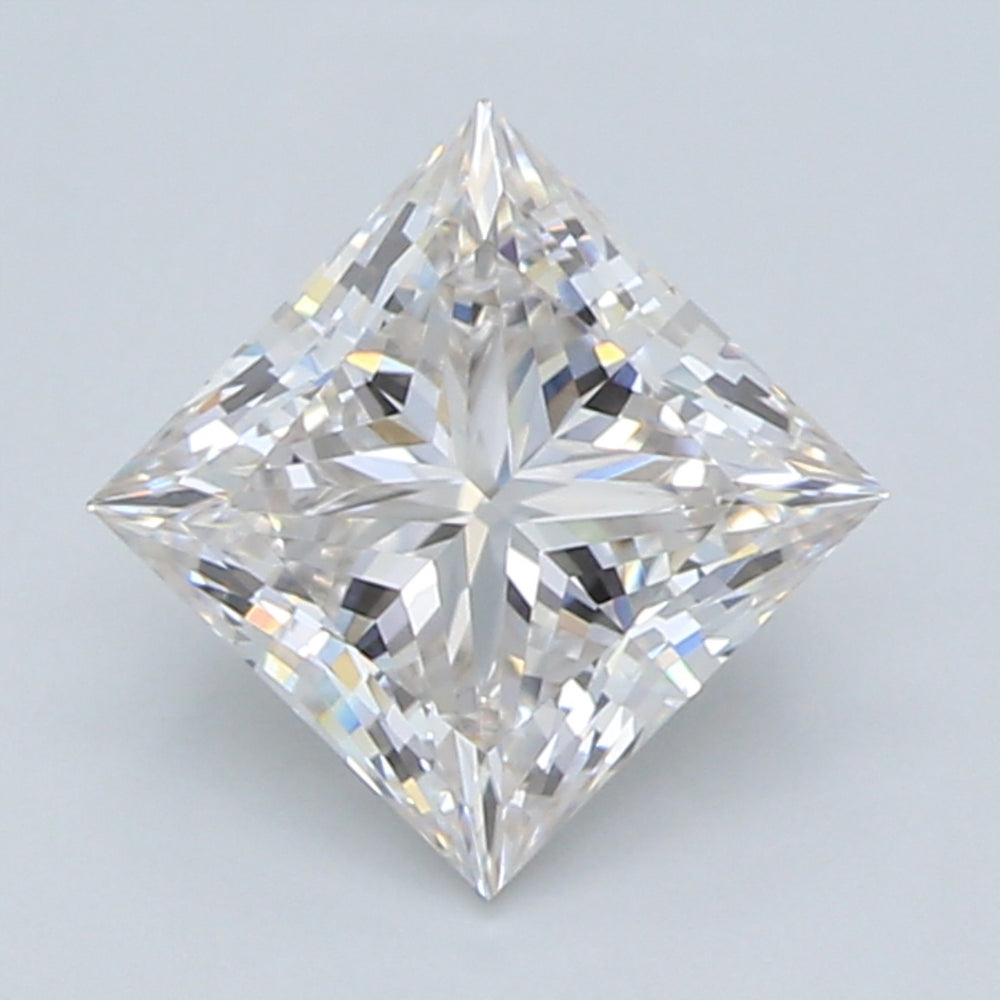 0.76 Carat Princess Lab Diamond with  Cut Diamond in 14KT  view 1
