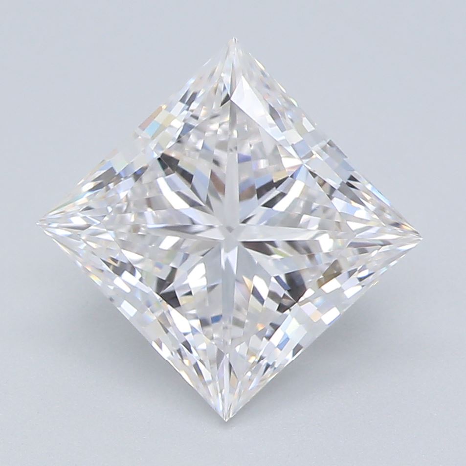 1.67 Carat Princess Lab Diamond with  Cut Diamond in 14KT  view 1
