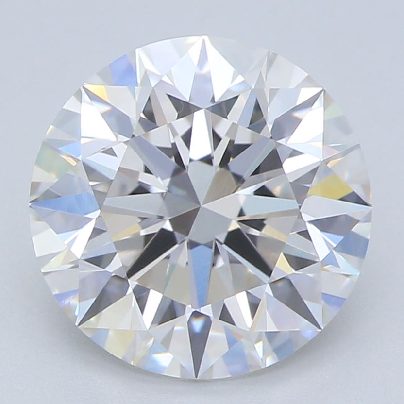 2.08 Carat Round Lab Diamond with  Cut Diamond in 14KT  view 1
