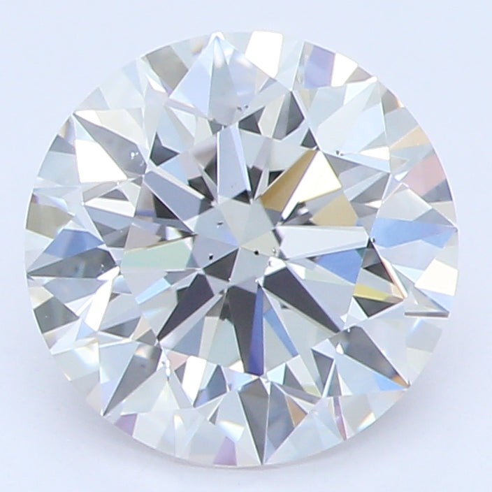 1.34 Carat Round Lab Diamond with  Cut Diamond in 14KT  view 1
