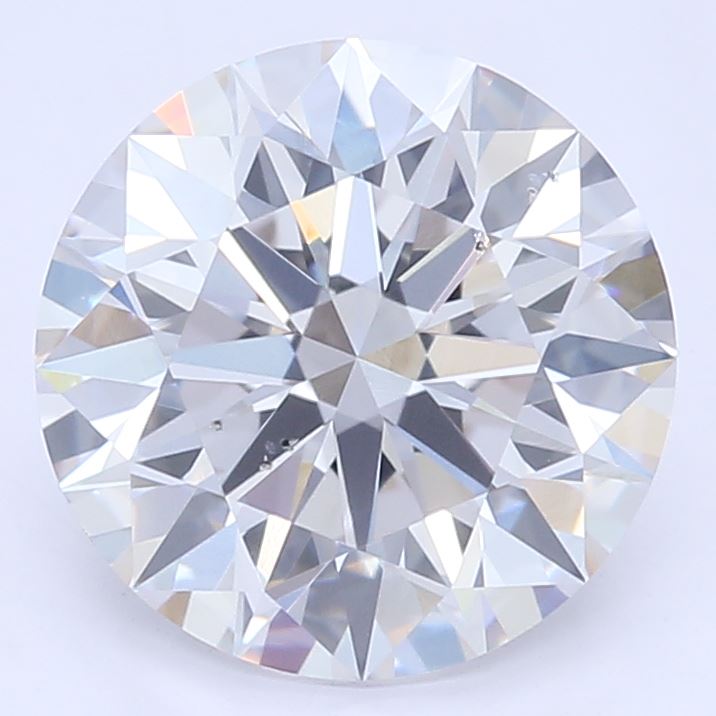 1.36 Carat Round Lab Diamond & 1.37 Carat Round Lab Diamond with  Cut Diamond in 14KT  view 1

