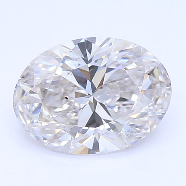 0.53 Carat Oval Lab Diamond with  Cut Diamond in 14KT  view 1
