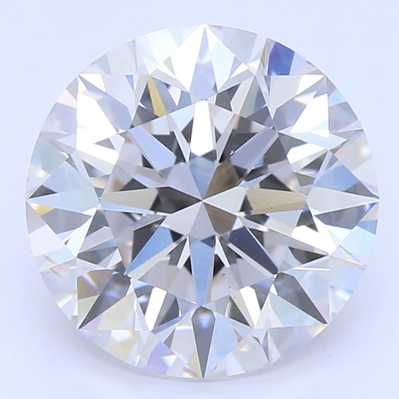 2.19 Carat Round Lab Diamond with  Cut Diamond in 14KT  view 1
