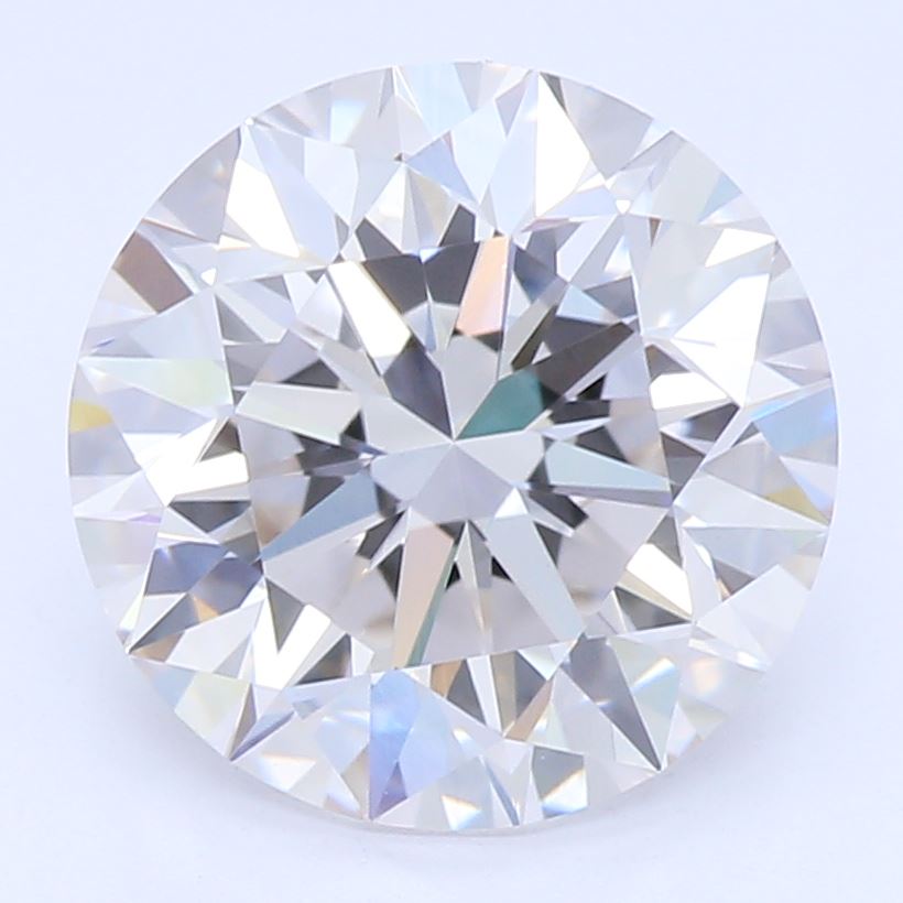 2.03 Carat Round Lab Diamond with  Cut Diamond in 14KT  view 1
