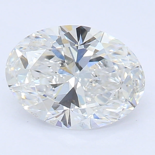 0.47 Carat Oval Lab Diamond with  Cut Diamond in 14KT  view 1

