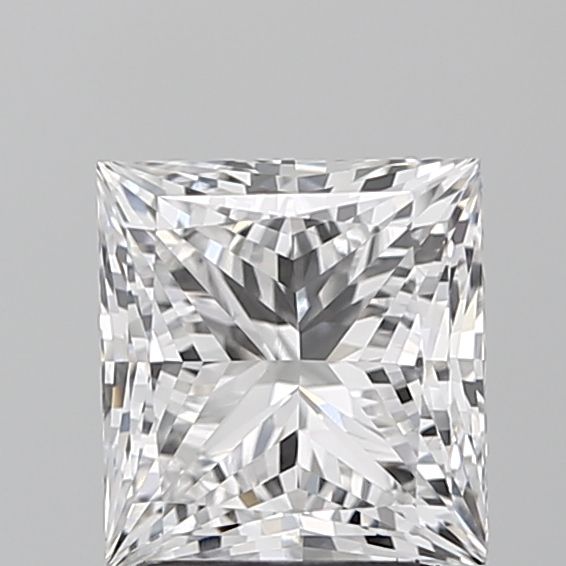 2.26 Carat Princess Lab Diamond with  Cut Diamond in 14KT  view 1
