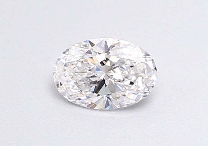 0.4 Carat Oval Lab Diamond with  Cut Diamond in 14KT  view 1
