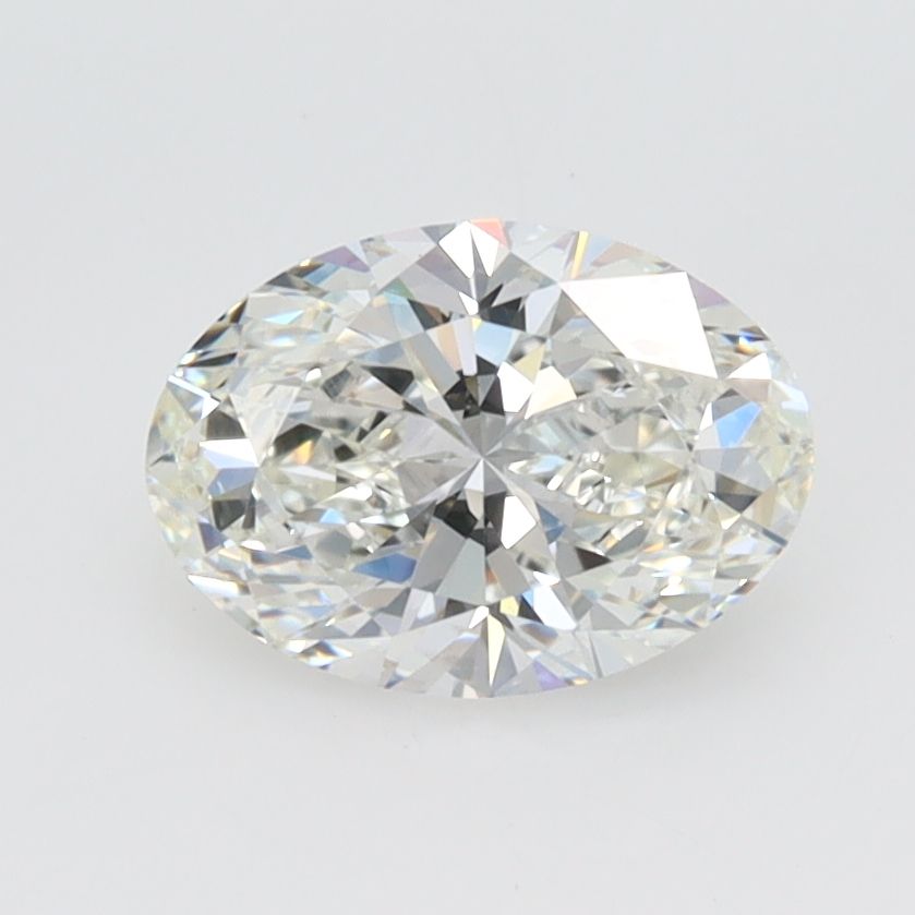 1.01 Carat Oval Lab Diamond with  Cut Diamond in 14KT  view 1
