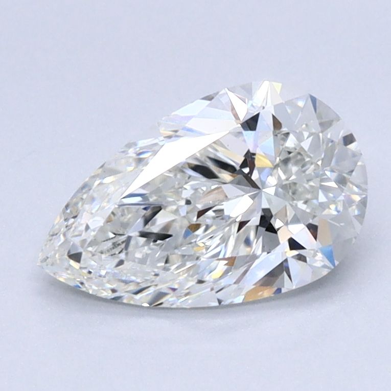 1.01 Carat Pear Lab Diamond with  Cut Diamond in 14KT  view 1
