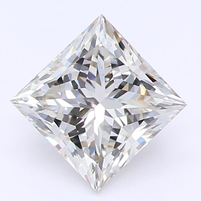 0.66 Carat Princess Lab Diamond with  Cut Diamond in 14KT  view 1
