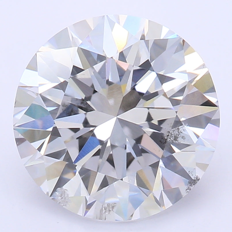 2.0 Carat Round lab Diamond with  Cut Diamond in 14KT  view 1
